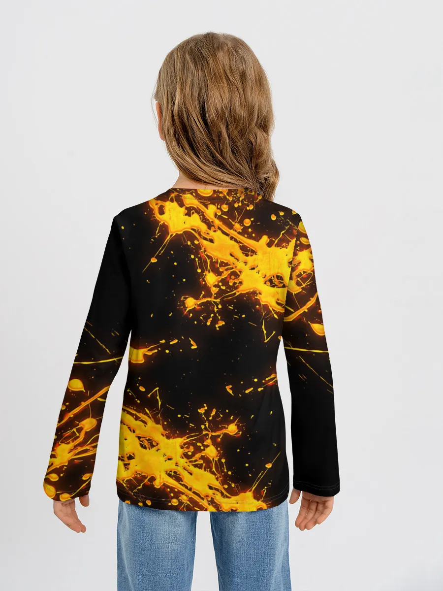 Детский лонгслив / БРЫЗГИ КРАСКИ NEON