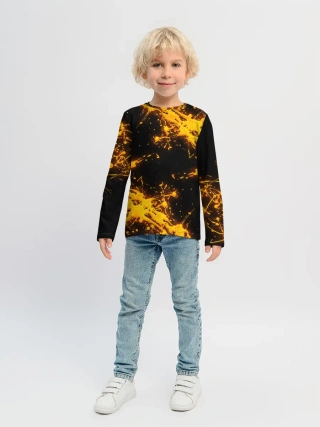 Детский лонгслив / БРЫЗГИ КРАСКИ NEON