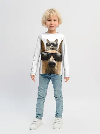 Детский лонгслив / Блатные животные.