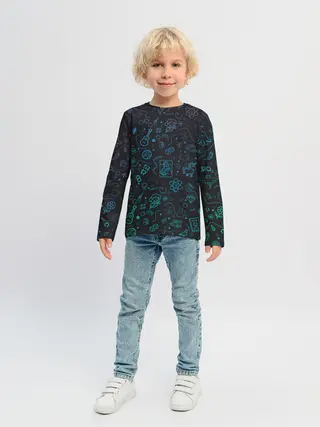 Детский лонгслив / Смайлы.