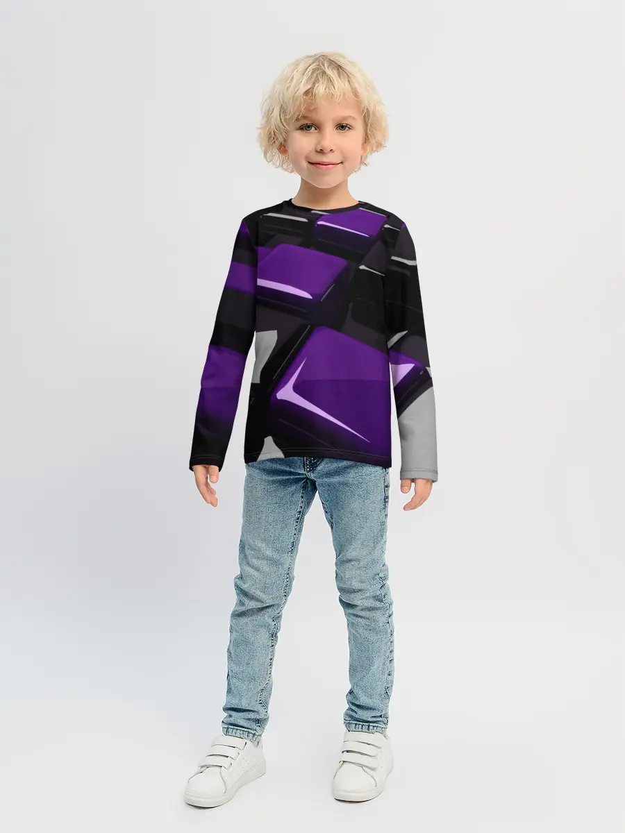 Детский лонгслив / НЕОНОВАЯ ГЕОМЕТРИЯ