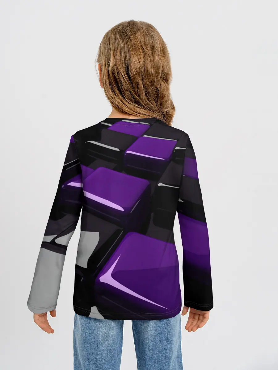 Детский лонгслив / НЕОНОВАЯ ГЕОМЕТРИЯ