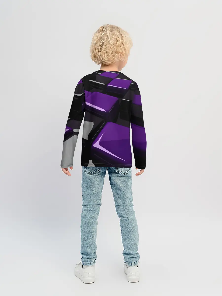 Детский лонгслив / НЕОНОВАЯ ГЕОМЕТРИЯ