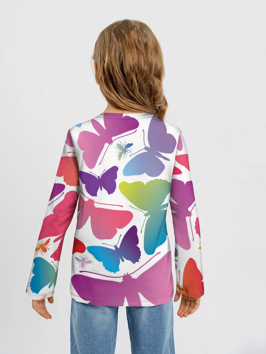 Детский лонгслив / БАБОЧКИ ПАТТЕРН | BUTTERFLY PATTERN