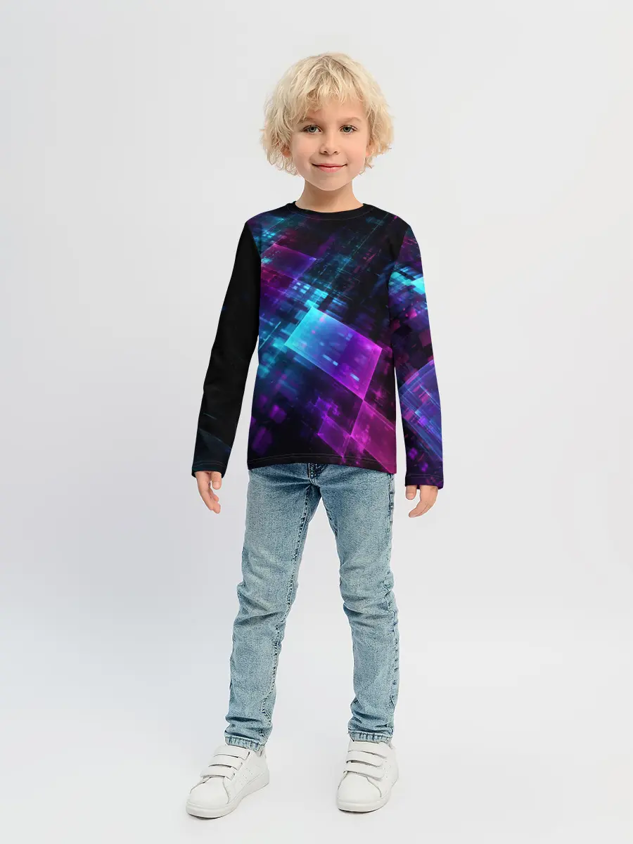 Детский лонгслив / НЕОНОВАЯ АБСТРАКЦИЯ