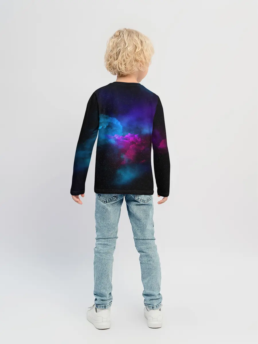 Детский лонгслив / НЕОН КОСМОС