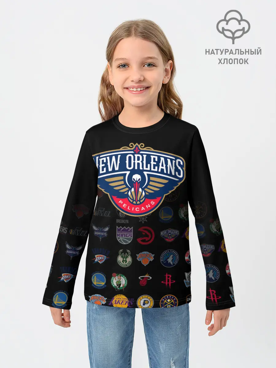 Детский лонгслив / New Orleans Pelicans