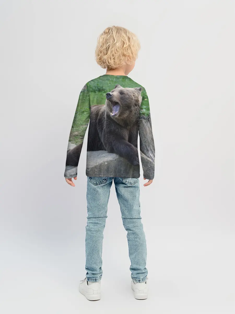 Детский лонгслив / Медведь