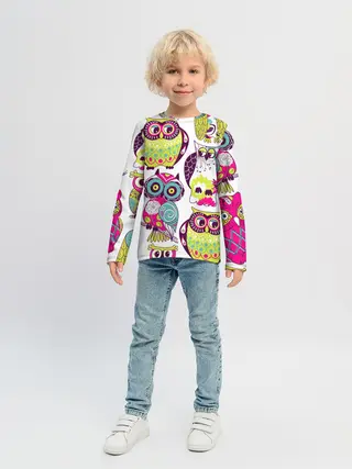 Детский лонгслив / МУДРЫЕ СОВЫ | WISE OWLS