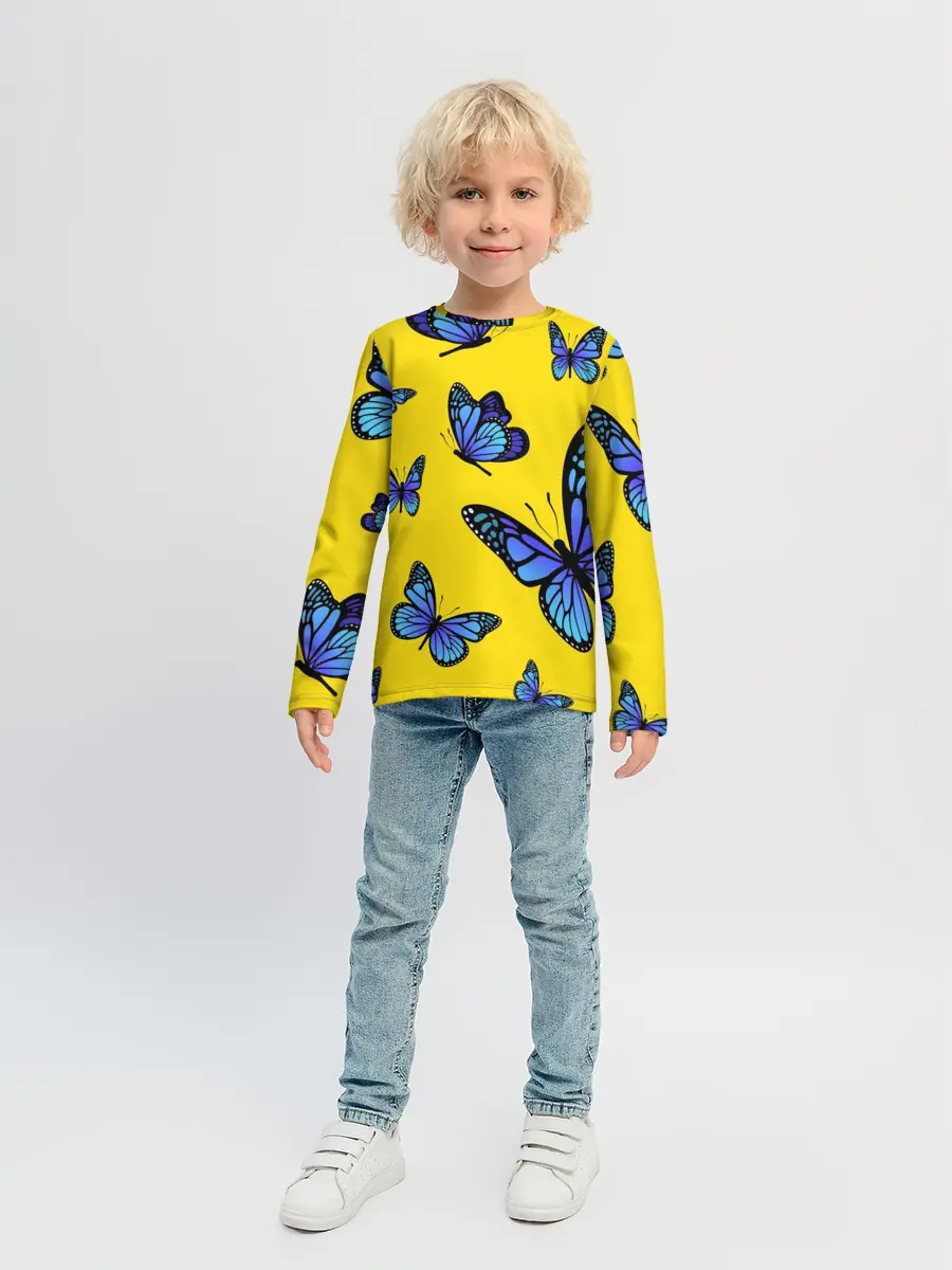 Детский лонгслив / БАБОЧКИ