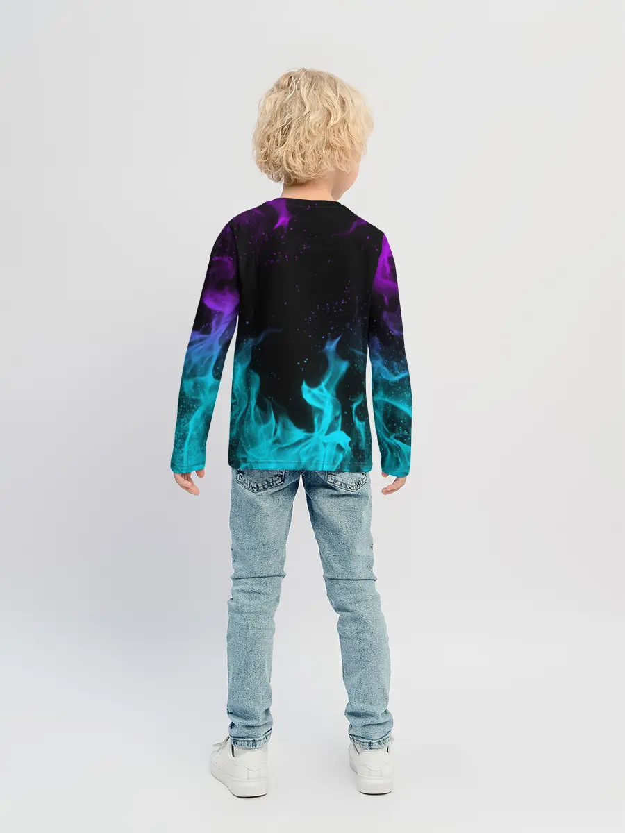 Детский лонгслив / НЕОНОВЫЙ ОГОНЬ | NEON FIRE