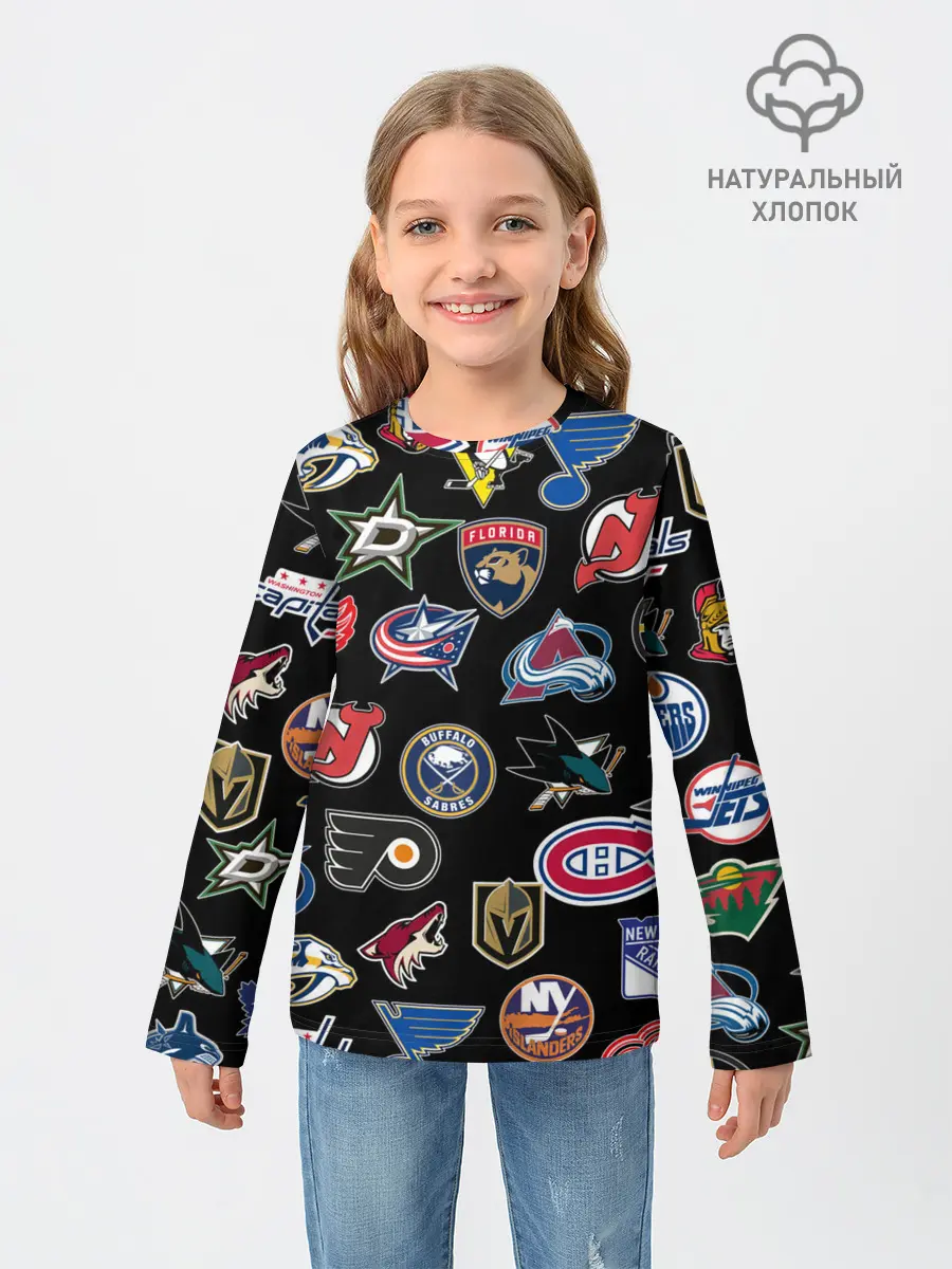 Детский лонгслив / NBA PATTERN