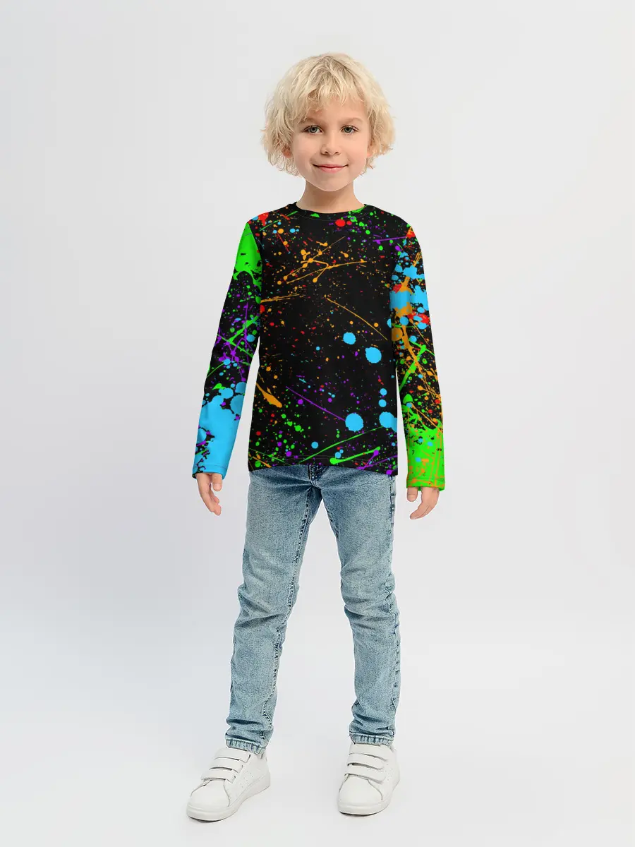 Детский лонгслив / БРЫЗГИ КРАСОК