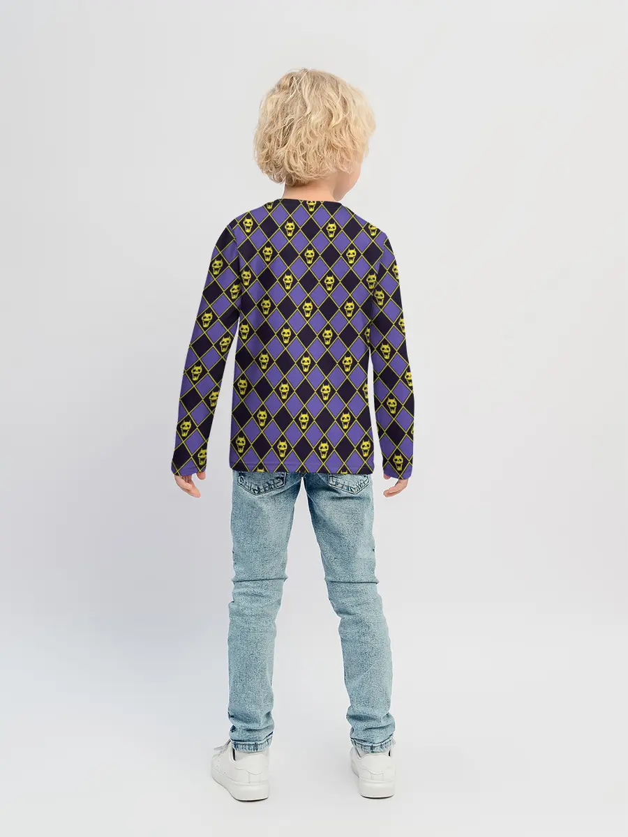 Детский лонгслив / KILLER QUEEN синий паттерн