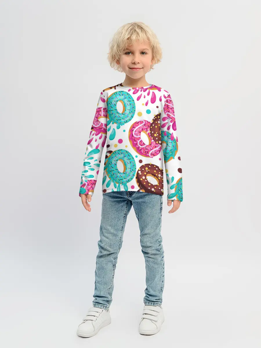Детский лонгслив / Любитель пончиков