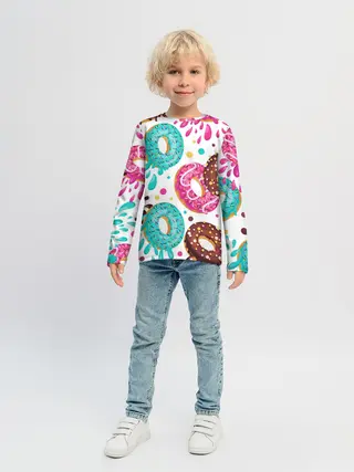 Детский лонгслив / Любитель пончиков