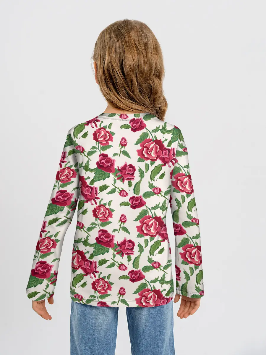 Детский лонгслив / Цветочный узор