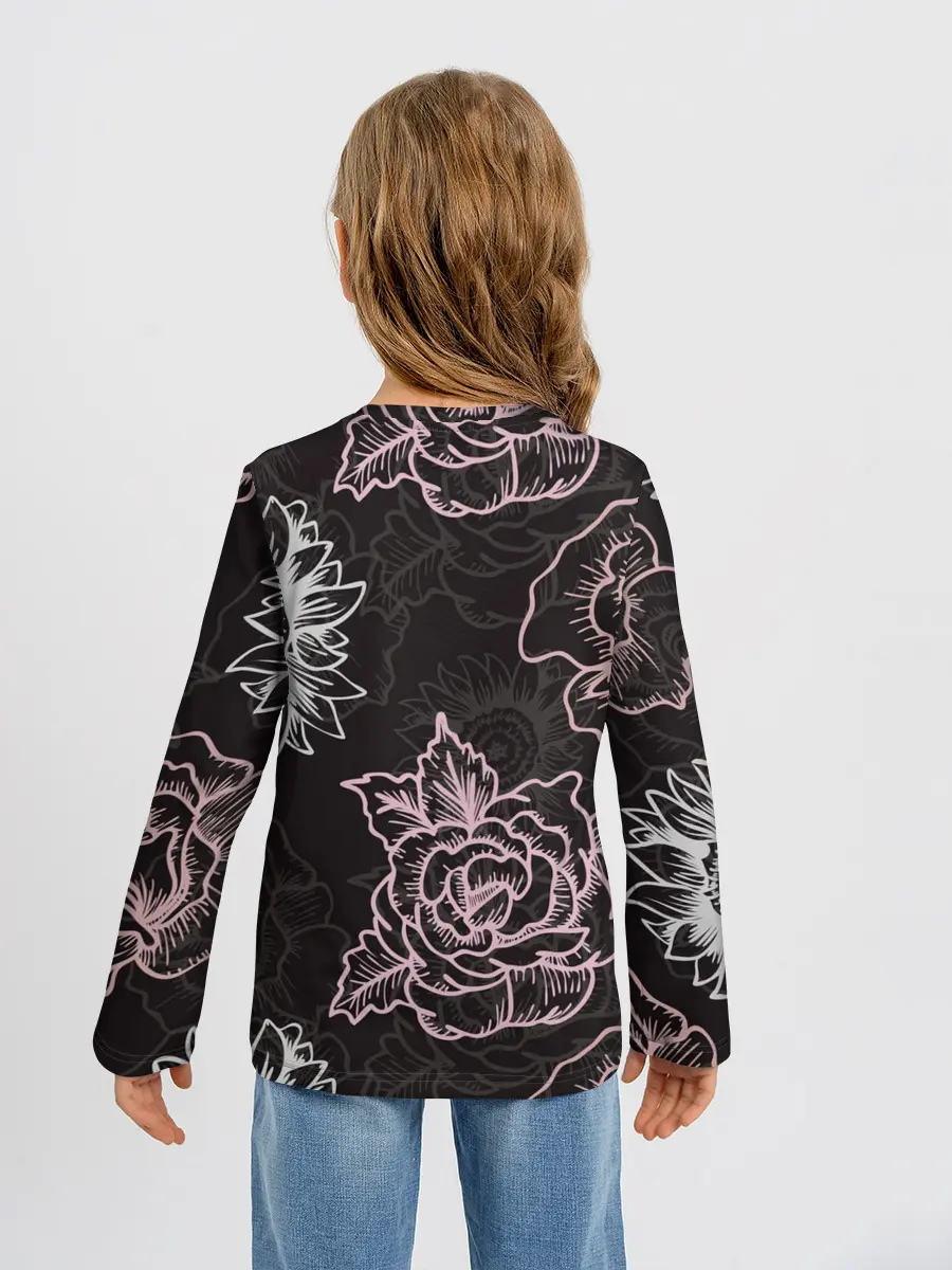 Детский лонгслив / Цветочный узор