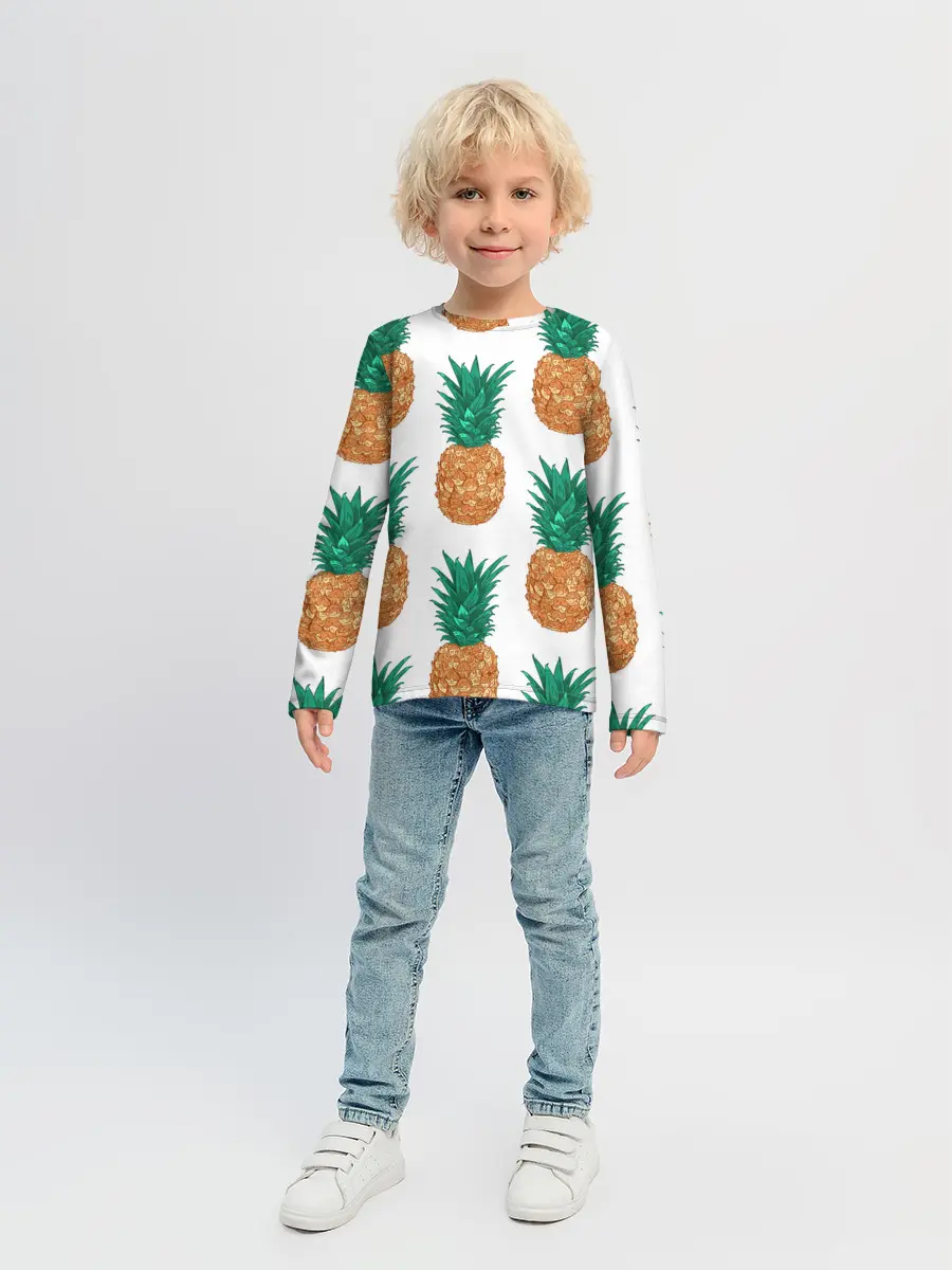 Детский лонгслив / Ананасовый арт