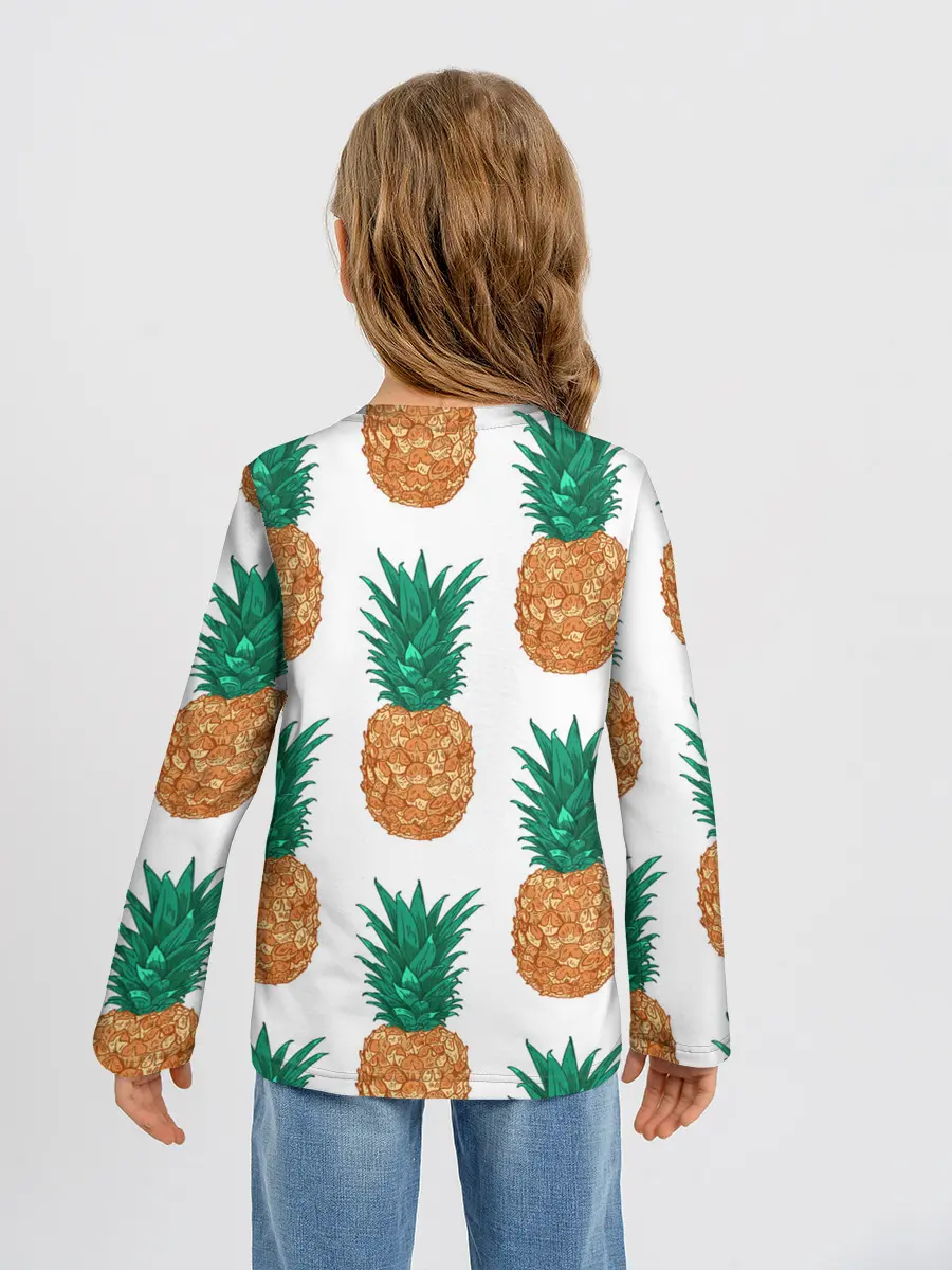Детский лонгслив / Ананасовый арт