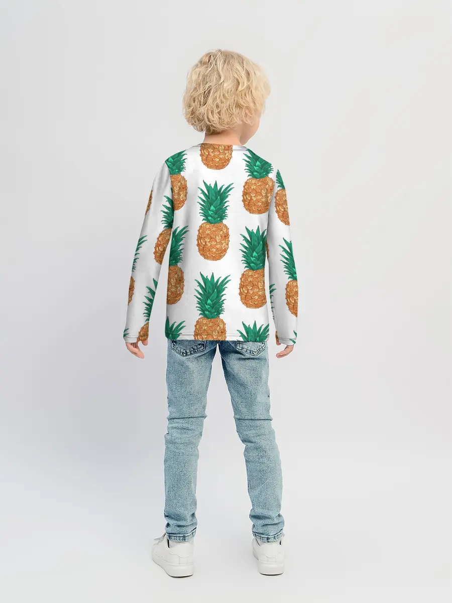Детский лонгслив / Ананасовый арт