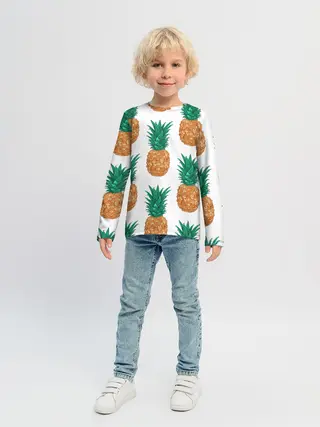 Детский лонгслив / Ананасовый арт