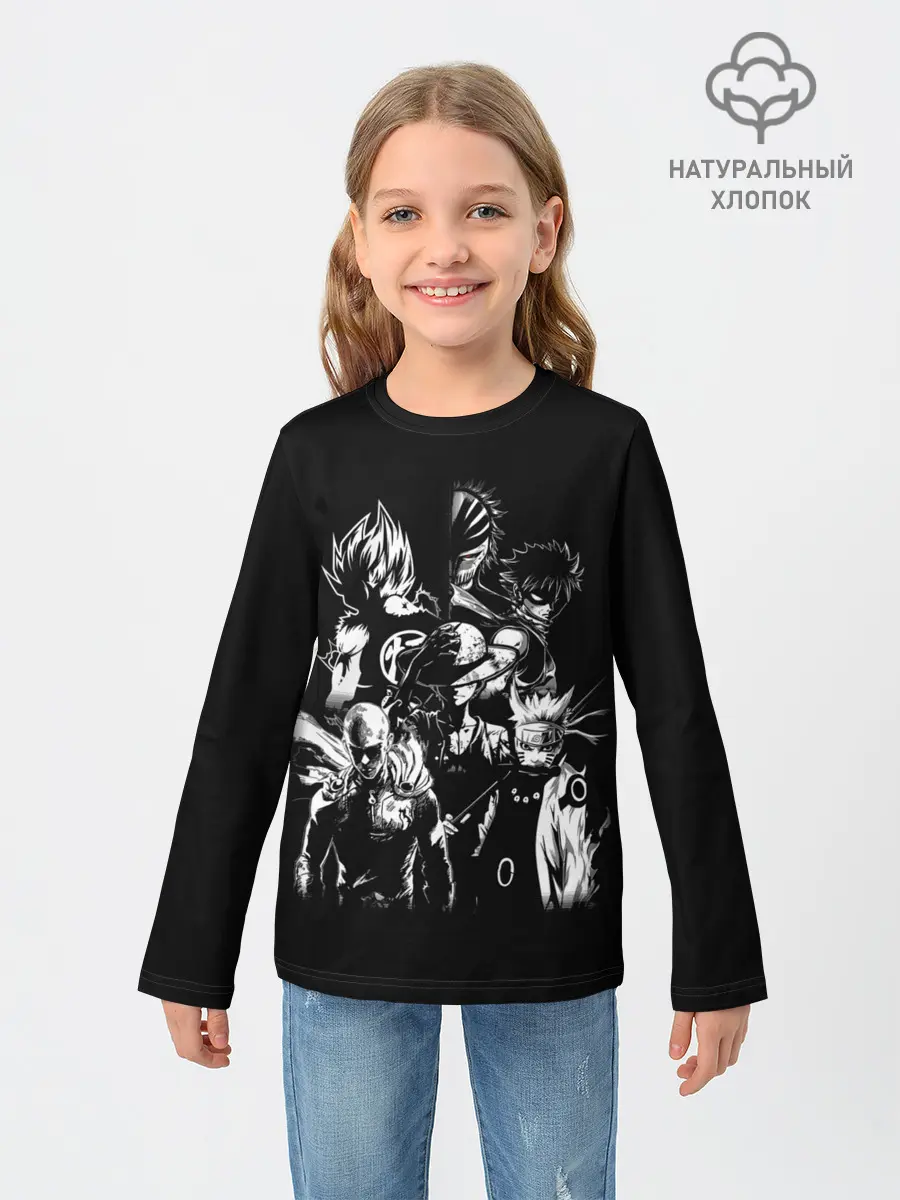 Детский лонгслив / Аниме кроссовер