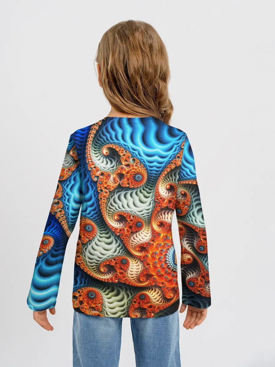 Детский лонгслив / Fractal illusion