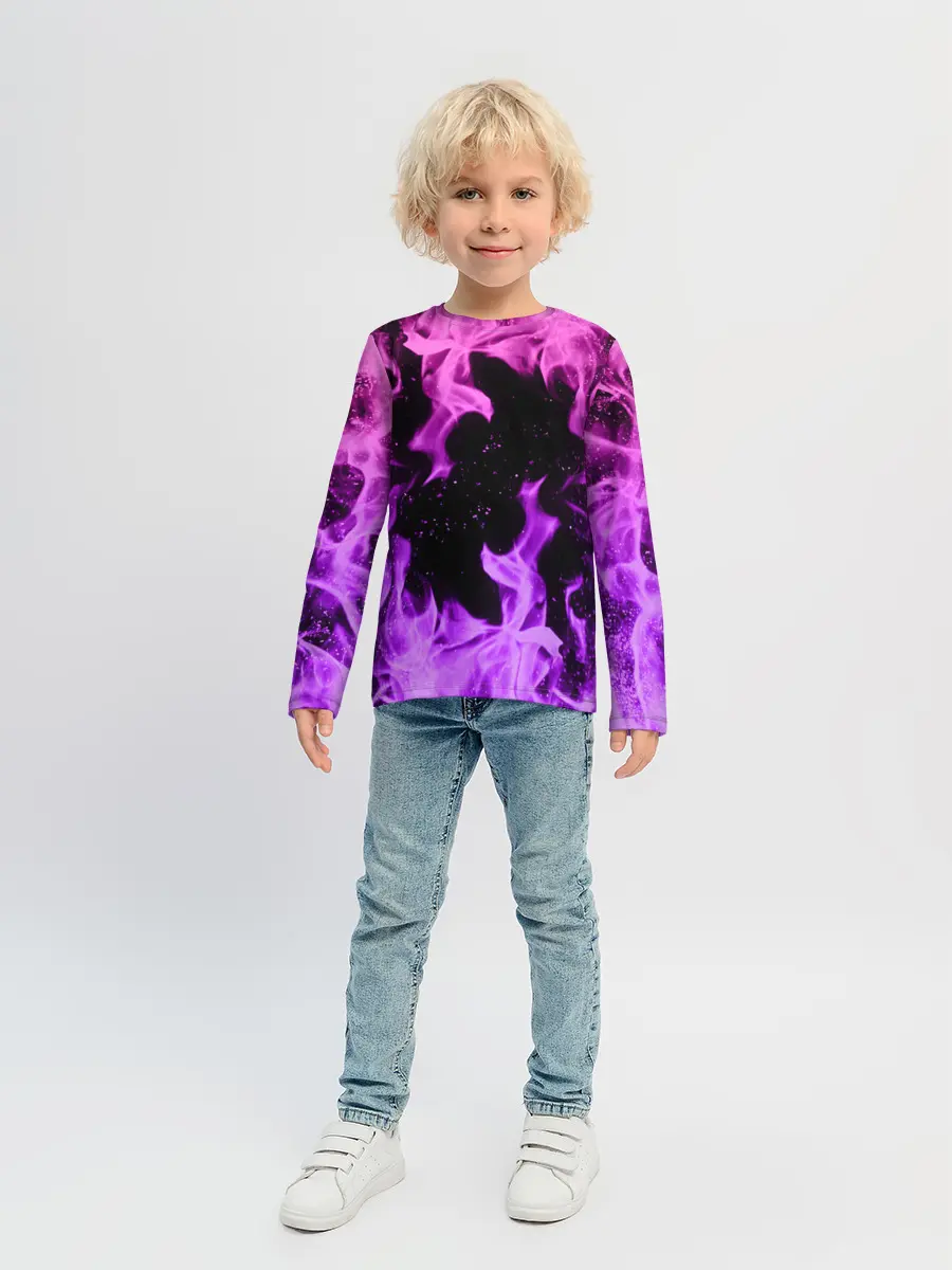 Детский лонгслив / ЦВЕТНОЙ ОГОНЬ | NEON FIRE