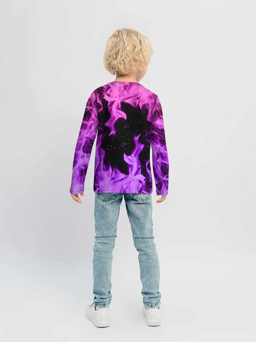 Детский лонгслив / ЦВЕТНОЙ ОГОНЬ | NEON FIRE