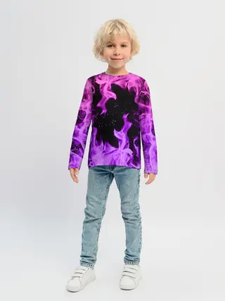 Детский лонгслив / ЦВЕТНОЙ ОГОНЬ | NEON FIRE