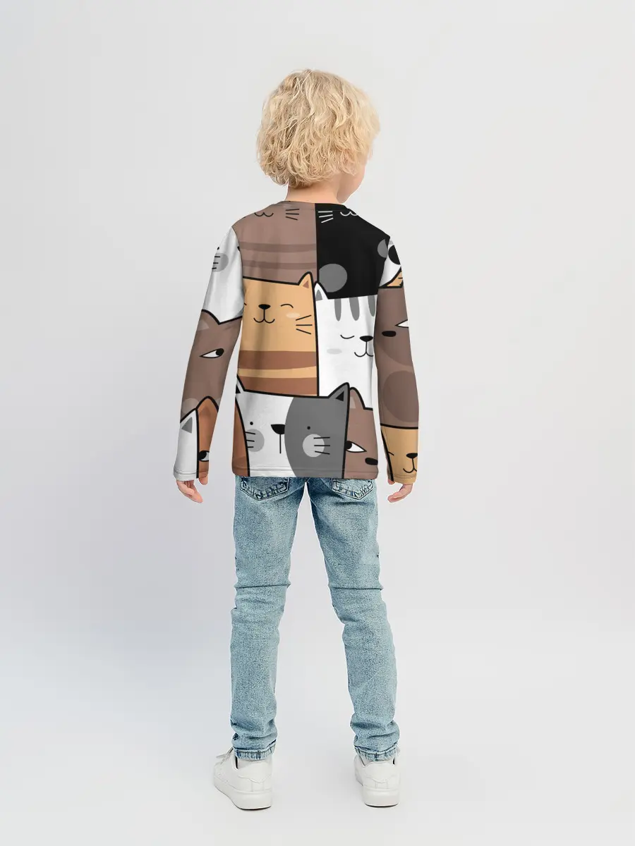 Детский лонгслив / КОТЕЙКИ | ПАТТЕРН