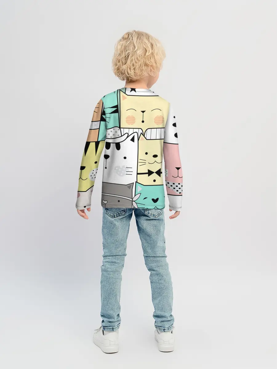 Детский лонгслив / ДЕЛОВЫЕ КОТЕЙКИ | ЛЮБЛЮ КОТОВ