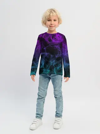 Детский лонгслив / NEON SMOKES STRIPES | НЕОНОВЫЕ ВОЛНЫ