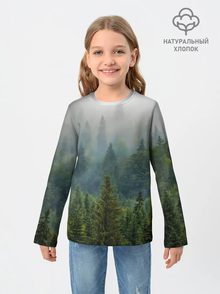 Детский лонгслив / Лес