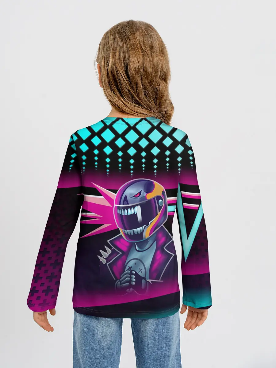 Детский лонгслив / НЕОНОВЫЙ ГОНЩИК