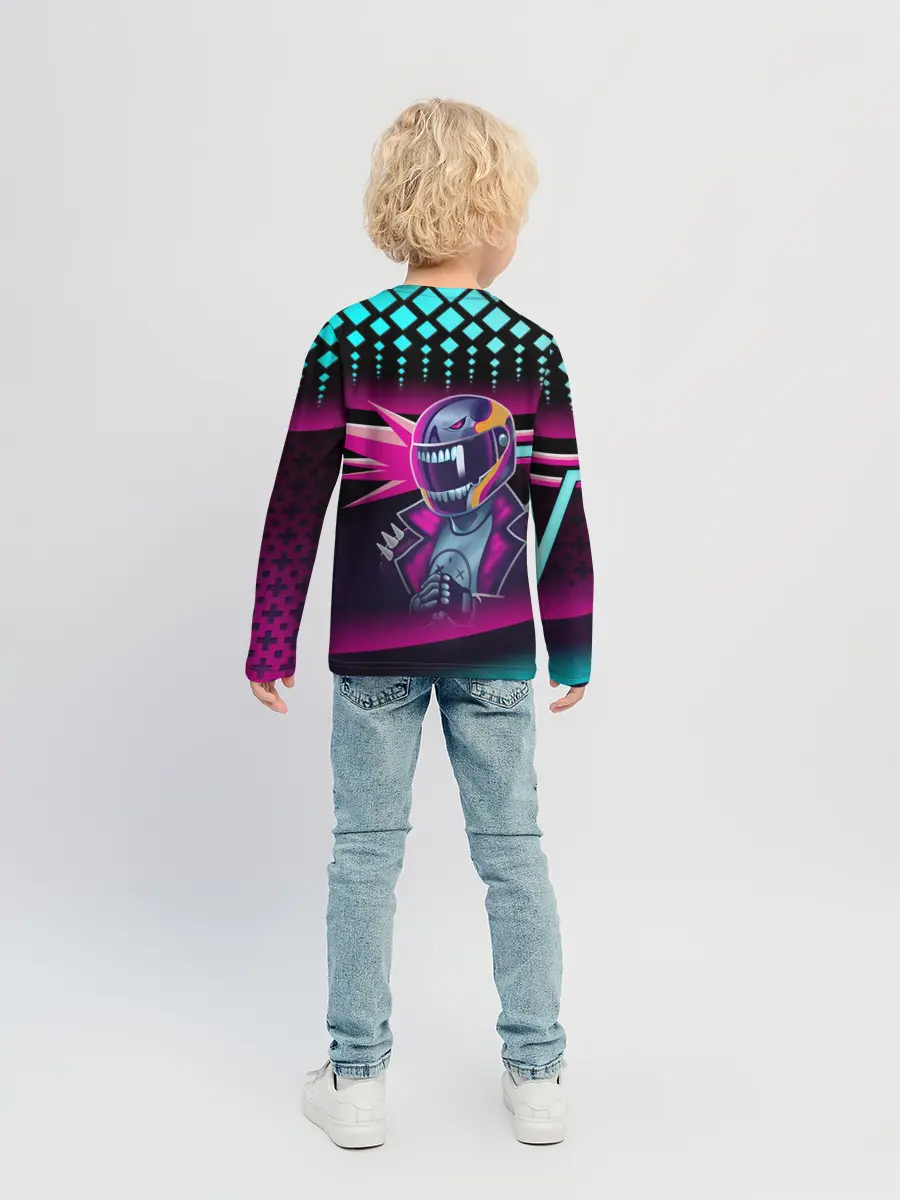 Детский лонгслив / НЕОНОВЫЙ ГОНЩИК