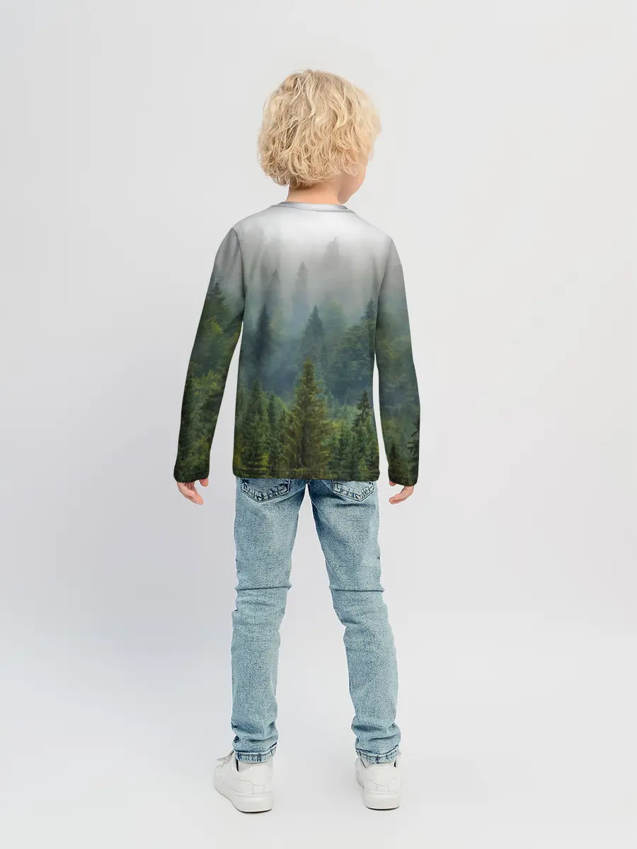 Детский лонгслив / Лес мой храм