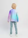 Детский лонгслив / небесно голубой градиентный