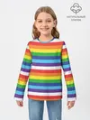 Детский лонгслив / Радужные полосы