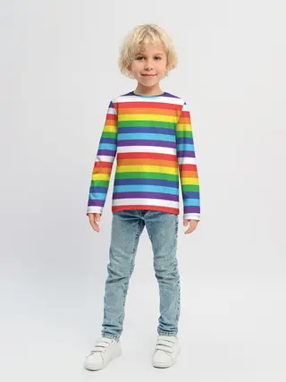Детский лонгслив / Радужные полосы