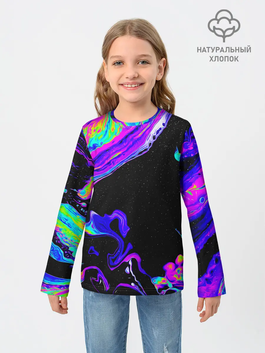 Детский лонгслив / DIGITAL ABSTRACT