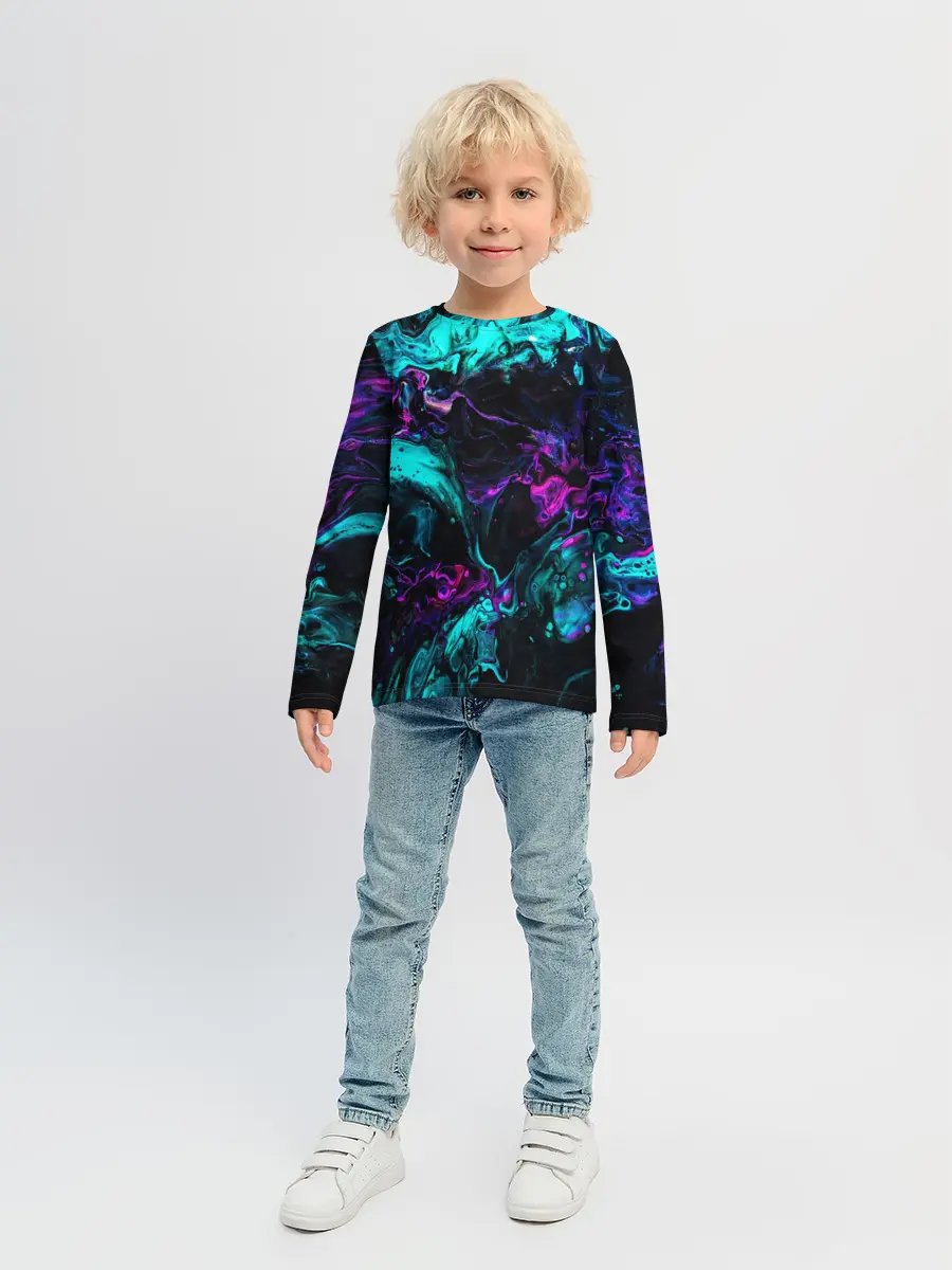 Детский лонгслив / НЕОНОВАЯ АБСТРАКЦИЯ | NEON
