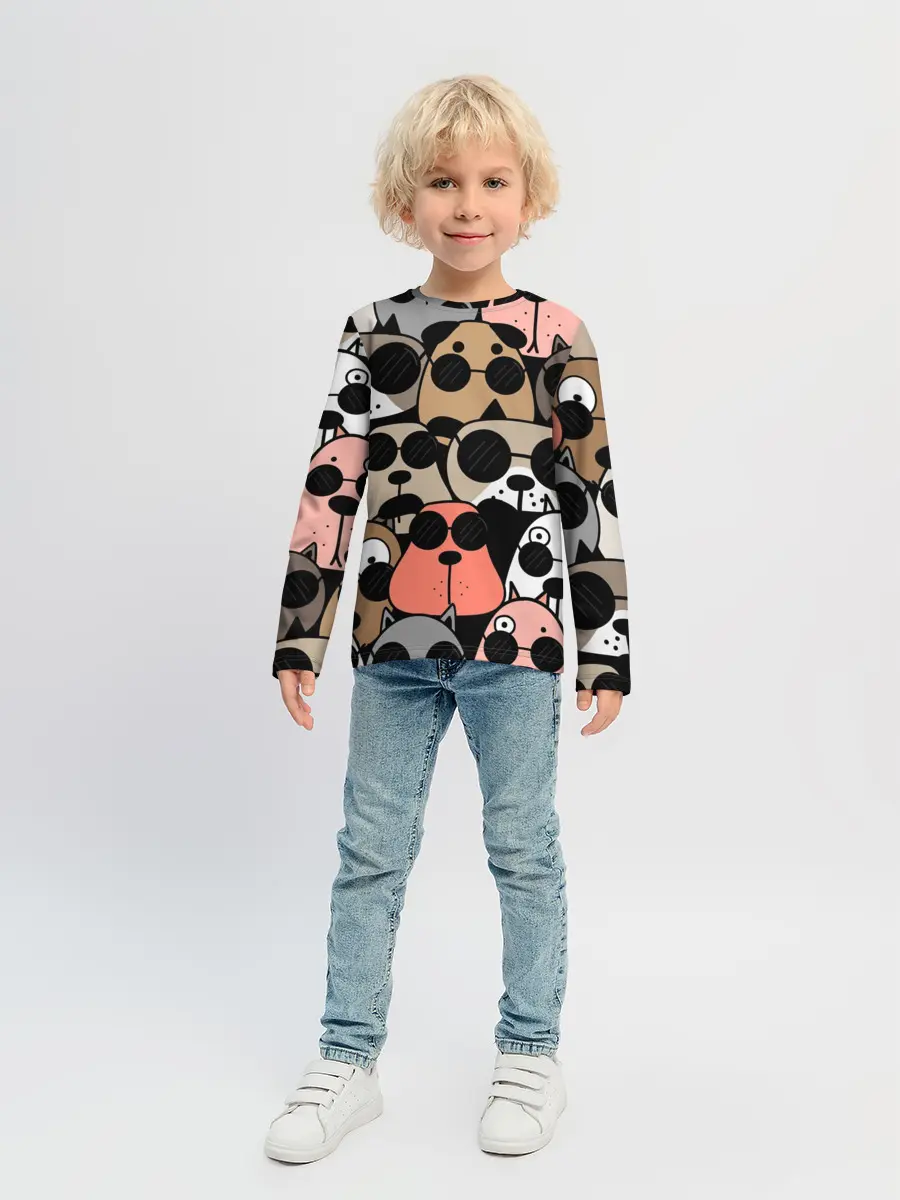 Детский лонгслив / Серьезные псы