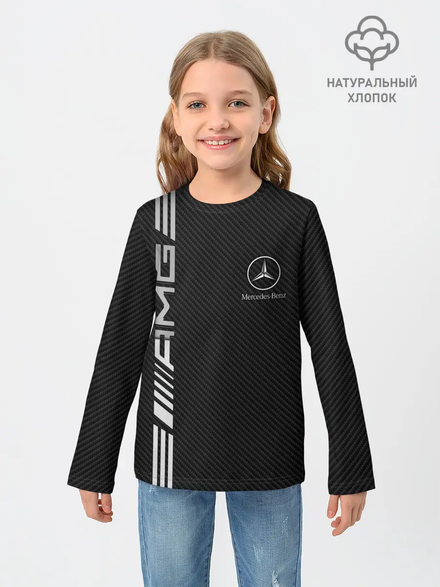 Детский лонгслив / Mercedes Carbon