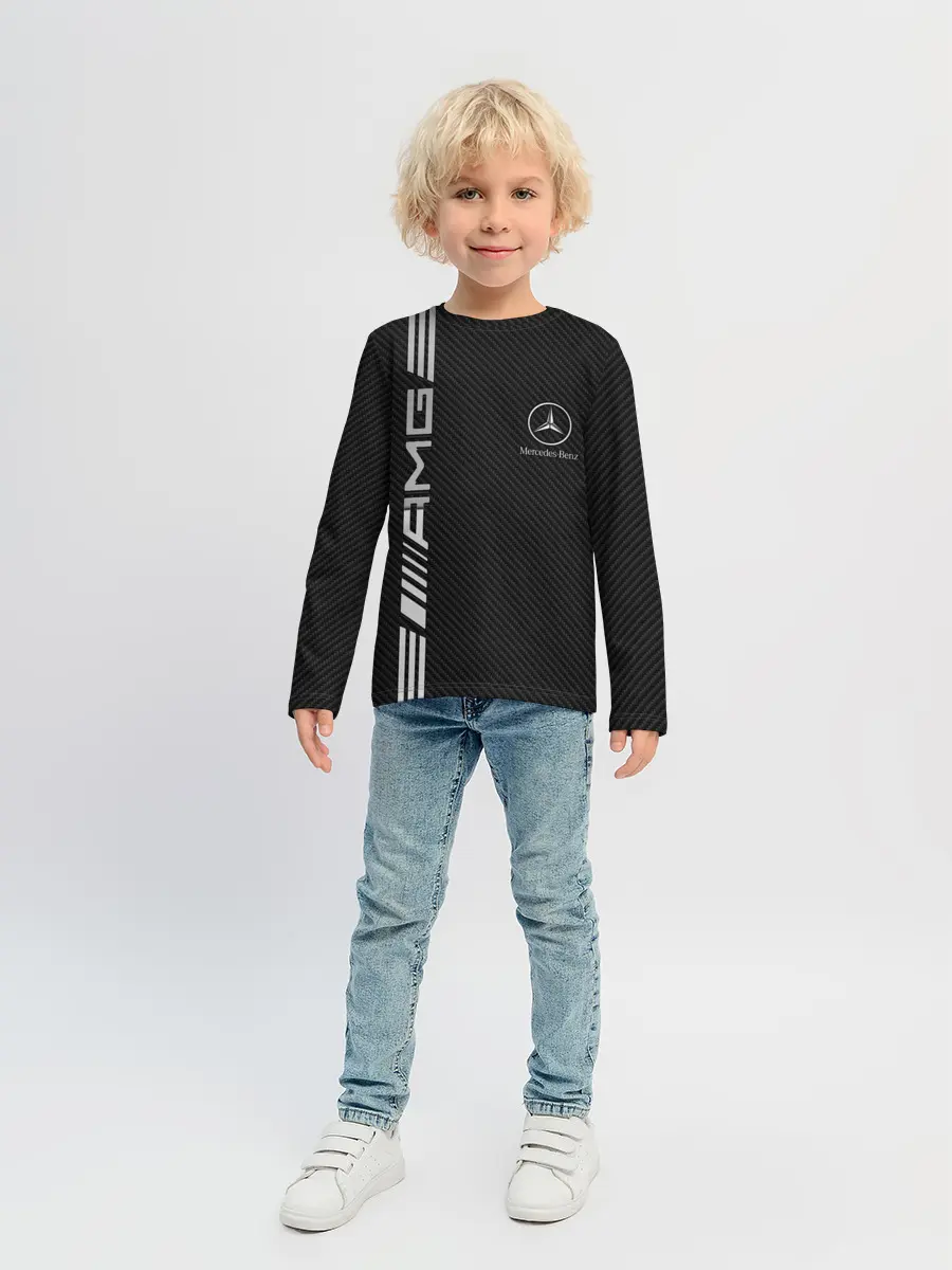 Детский лонгслив / Mercedes Carbon