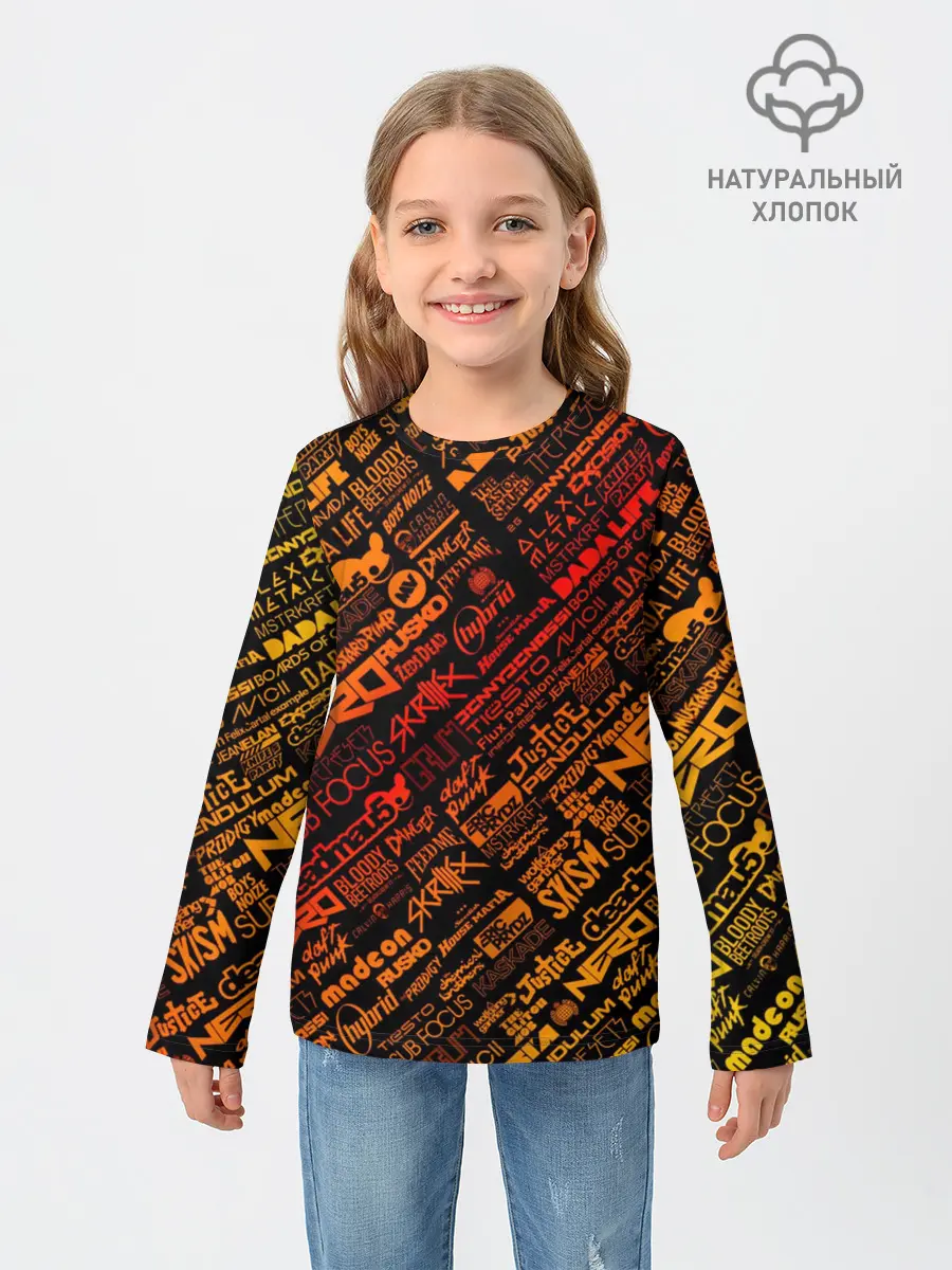 Детский лонгслив / Музыкальные бренды