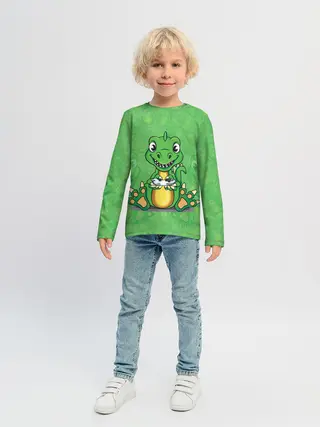 Детский лонгслив / Дракоша-геймер