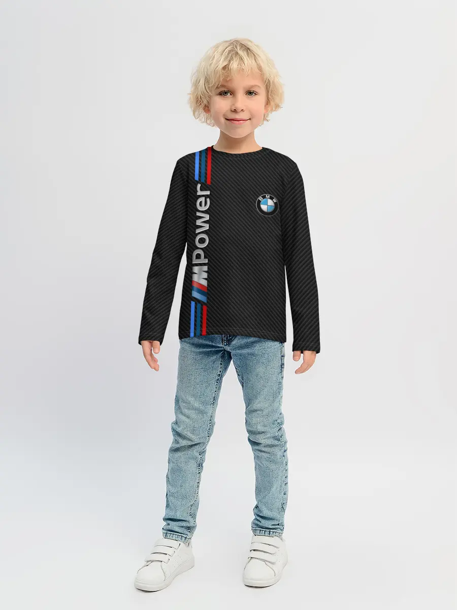 Детский лонгслив / BMW POWER CARBON