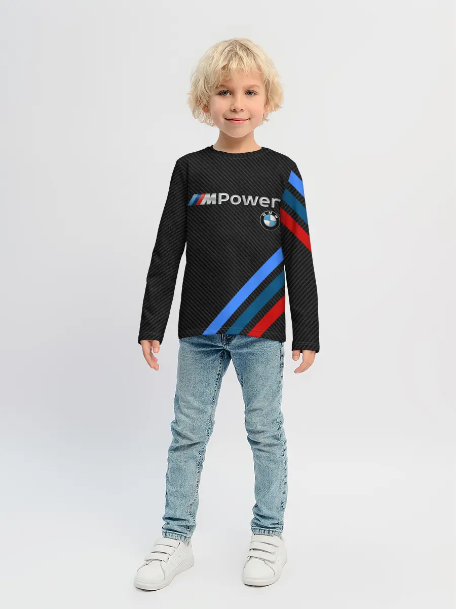 Детский лонгслив / BMW POWER CARBON